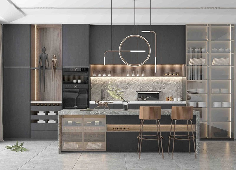 Grey Textured Kitchen Cabinet Grey Textured Kitchen Cabinet