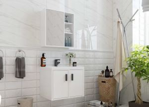 Dekorativt oppbevaringsbad skap