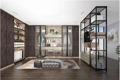 Åpen garderobe i tre