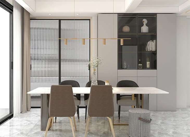 Gray Dining Room Cabinets